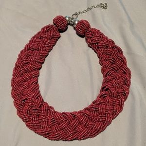 Francesca Red Beaded Statement Necklace